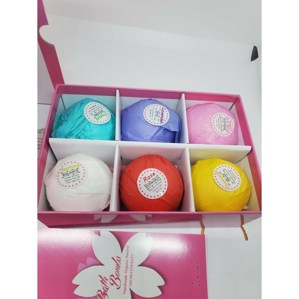 NEW Healing Bath Bombs Aromatherapy Collection Handmade Set of 6